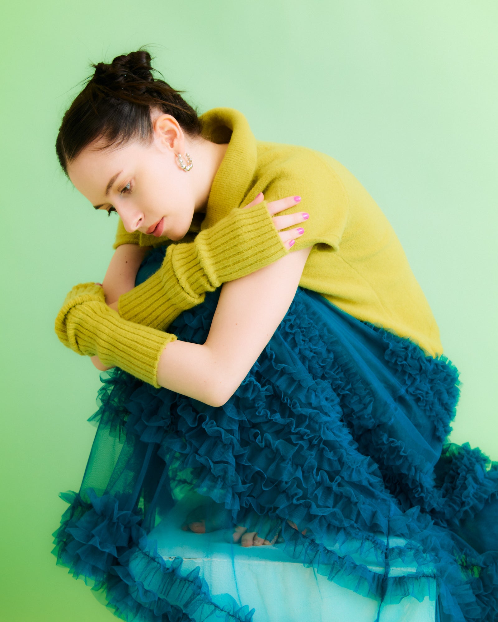 メッシュハーフボディチュールスカート(グリーン) – LAll ONLINE STORE